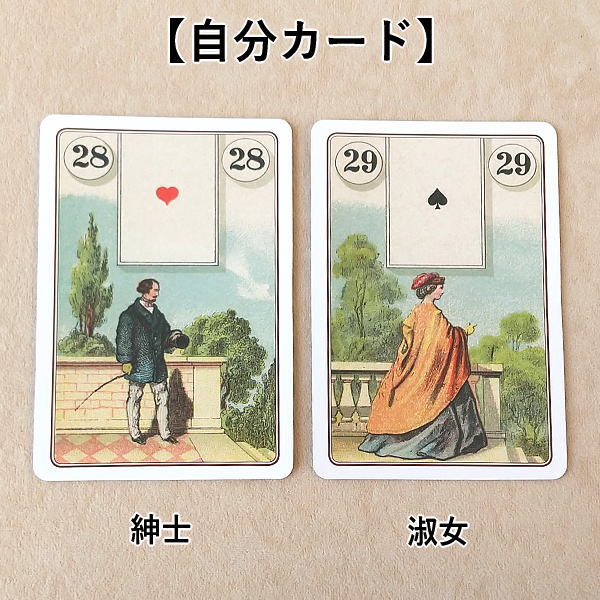 ルノルマンカードの紳士と淑女のカード